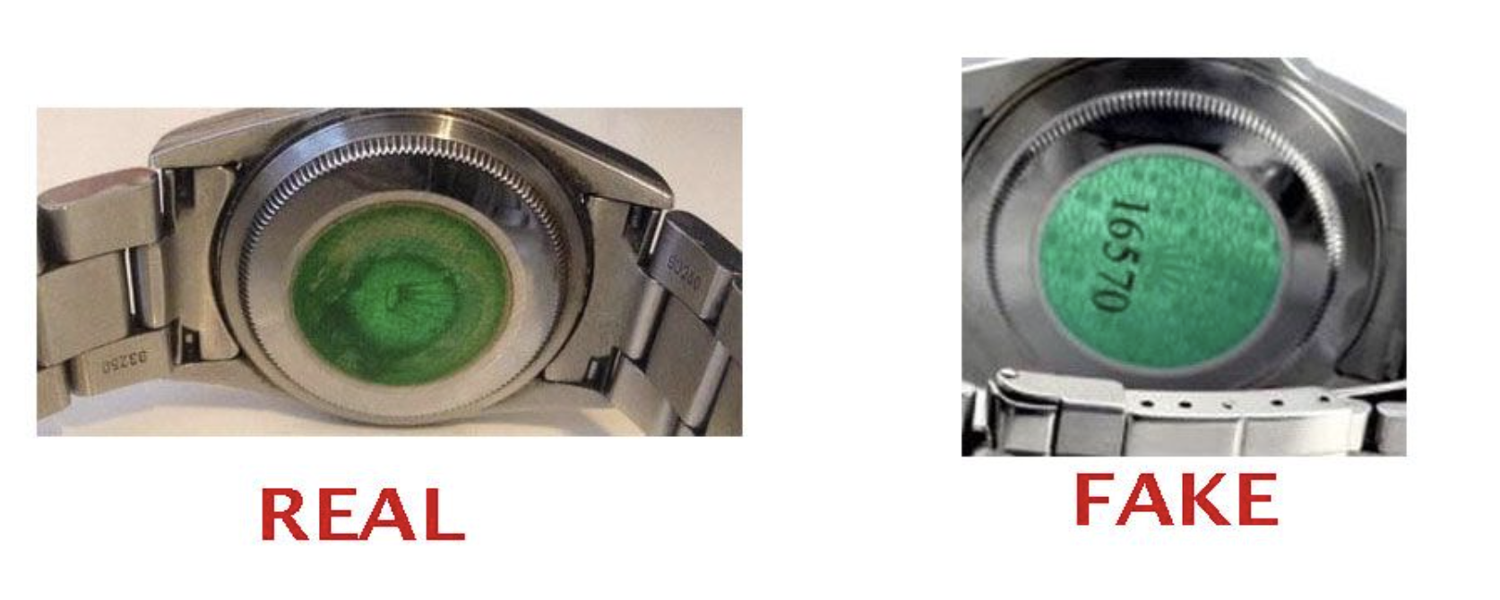 Hướng dẫn cách tự phân biệt, thẩm định thật giả đồng hồ Rolex 8 Mat sau dong ho Rolex cu