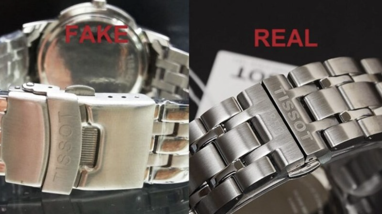 Hướng dẫn cách tự phân biệt, thẩm định thật giả đồng hồ Tissot 3 So sanh khoa Tissot